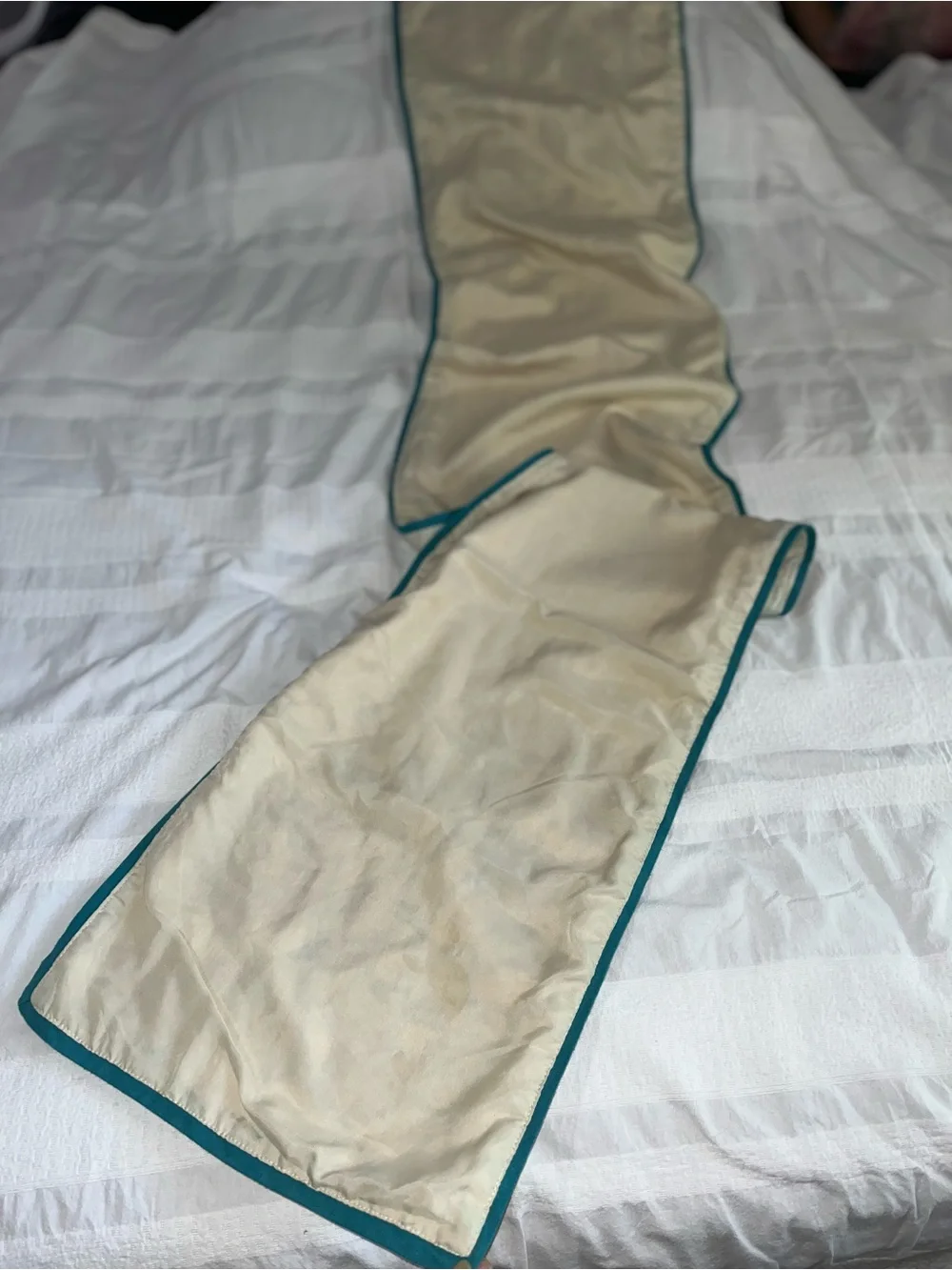Linen Embroidered Table Runner • Lined • 13” x 72”